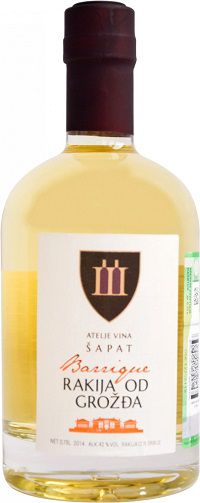 Сербская ракия Atelje Vina Sapat, Rakija od Grozda